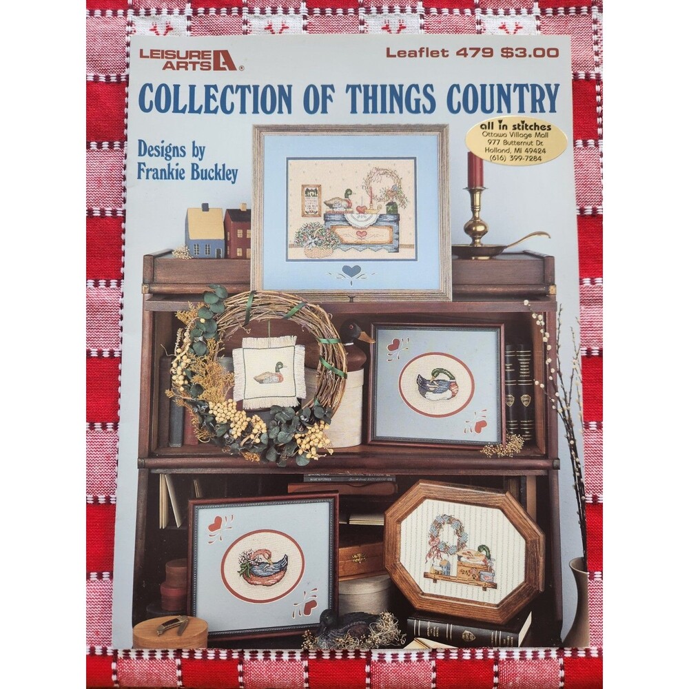 Leisure Arts Collection Of Things Country Cross Stitch Patterns Leaflet 479 - Picture 1 of 1